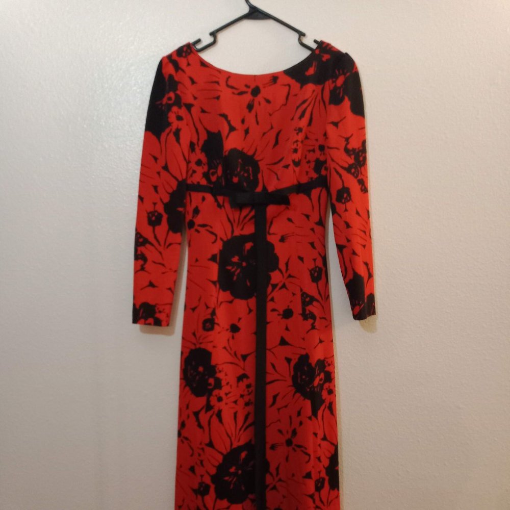 Black and Red floral Vintage orient dress